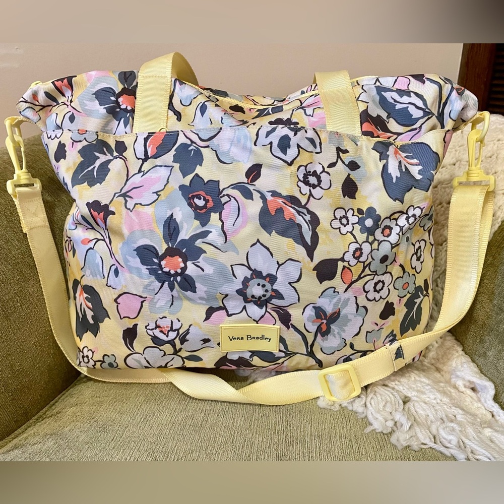 Vera Bradley Yellow Floral Duffle Bag